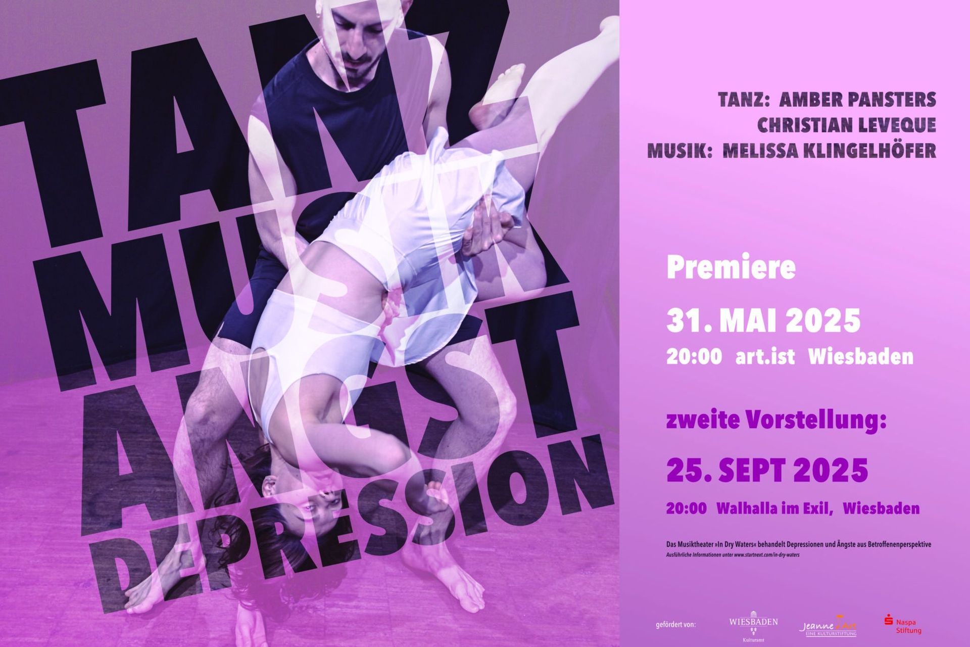 Plakat für die Aufführung "Dry Waters".